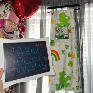 Care Bears St.Patricks Soft Plush Throw Blanket !